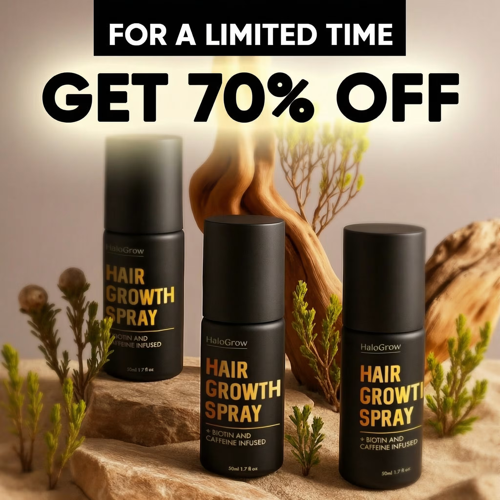 HaloGrow Hair Spray daily routine
